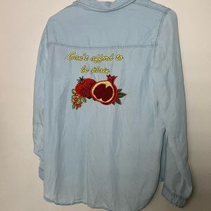 Zara chambray blue Button down